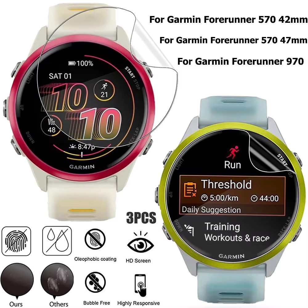 1-3Pcs Hydrogel Film For Garmi - Smartwatch Screen Film บทวิจารณ์และราคา