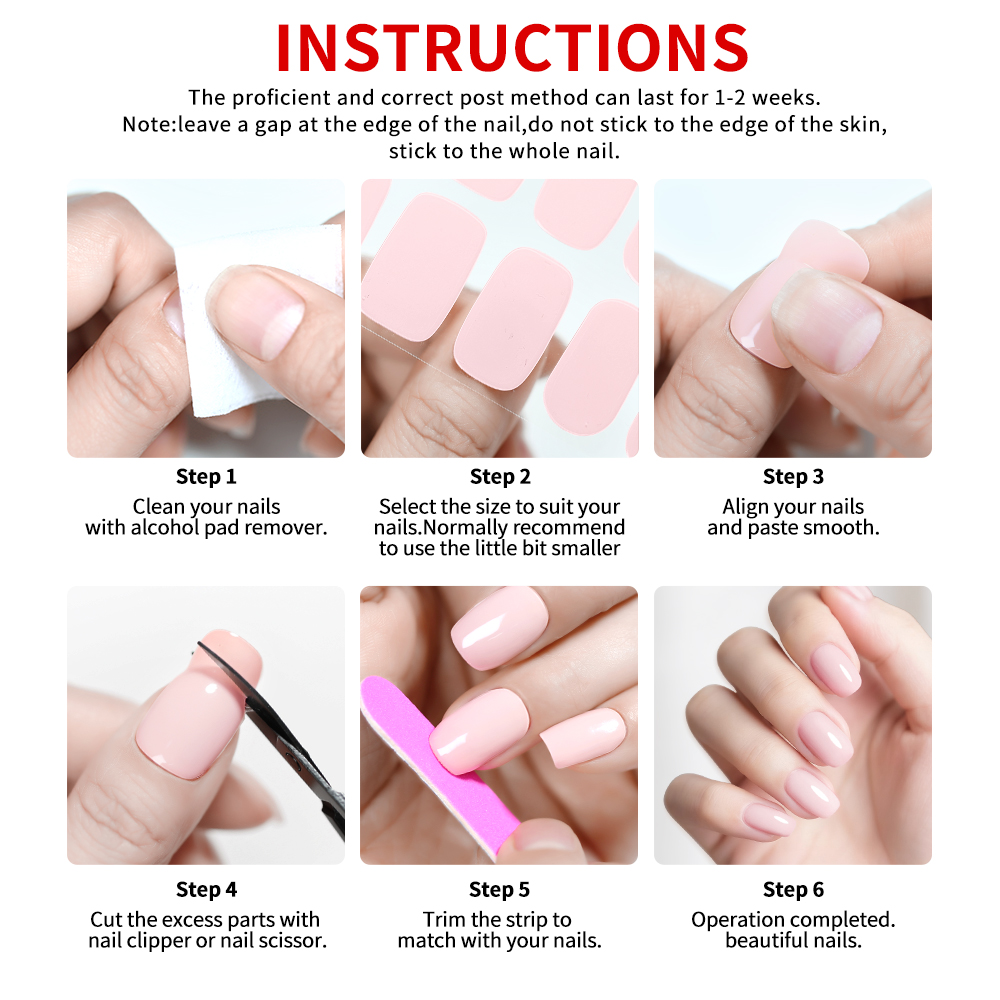 UV-Free Strips Nails Stickers  - Full Cover Adhesive บทวิจารณ์และราคา