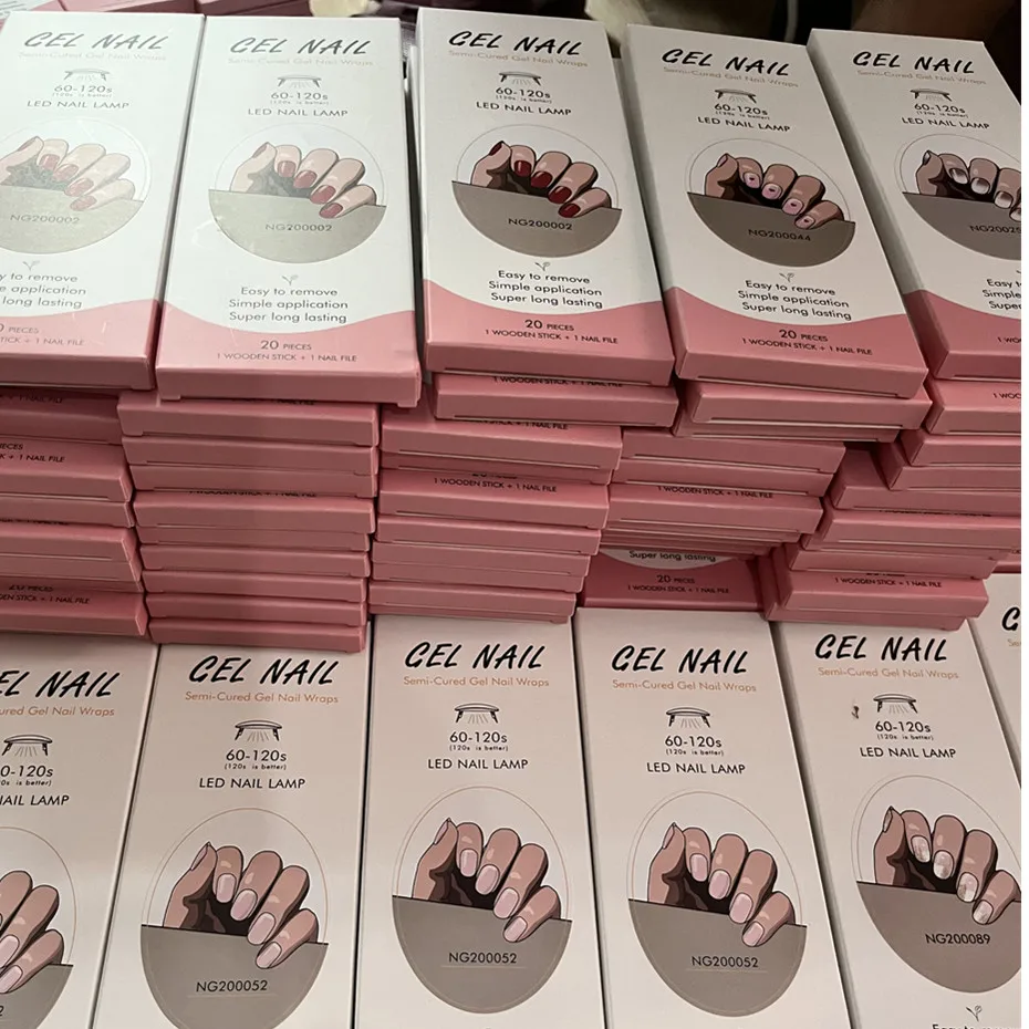 16/18/20Tips Gel Nail Stcikers - Full Cover Adhesive บทวิจารณ์และราคา