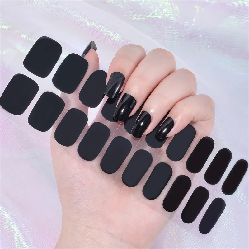 16/18/20Tips Gel Nail Stcikers - Full Cover Adhesive บทวิจารณ์และราคา
